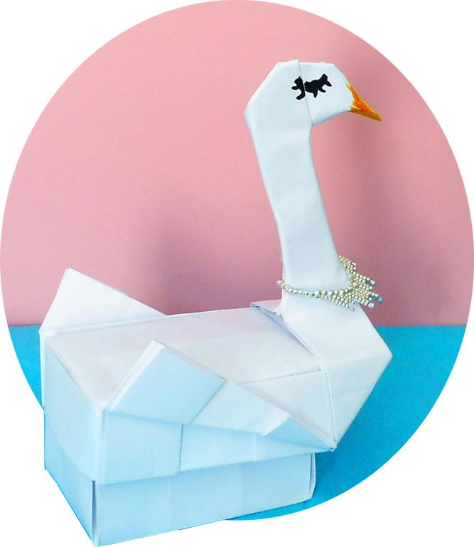 Origami Swan Box