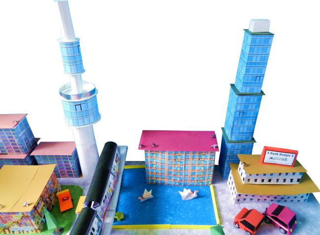 Papercraft skyscrapers