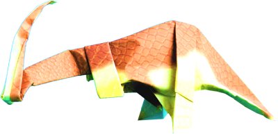 Origami Parasaurolophus