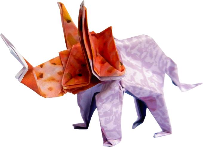 Origami Triceratops