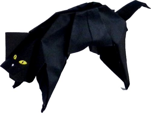 Origami Black Cat