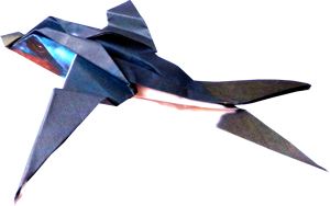 clipart plaatje van een zelfgemaakte papieren zwaluw