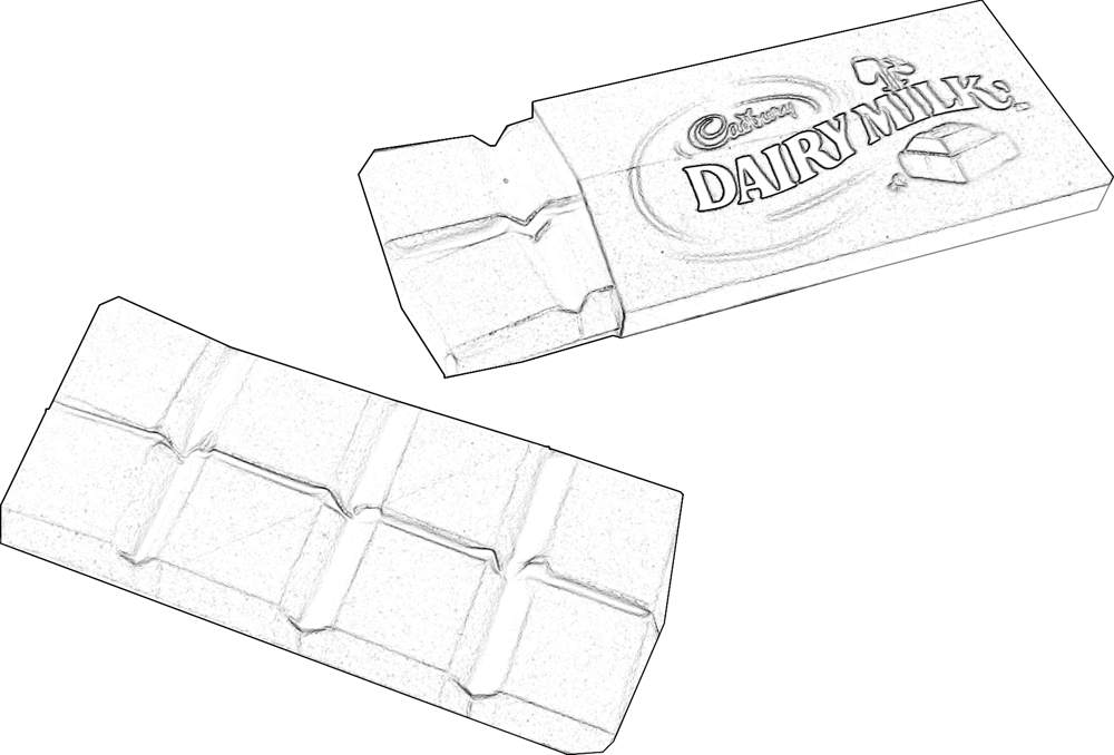 Chocolate Bars Colouring Picture