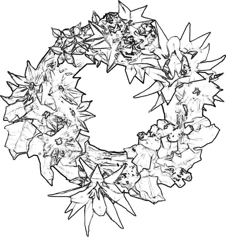 Holiday Flower Wreath