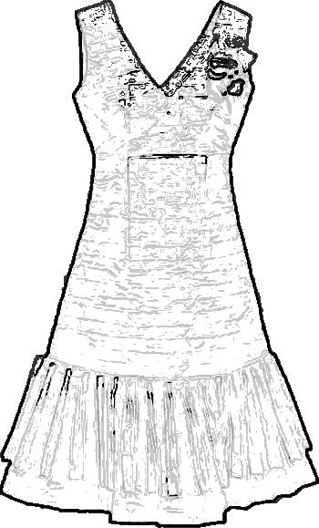Mode Kleurplaat van een jurkje