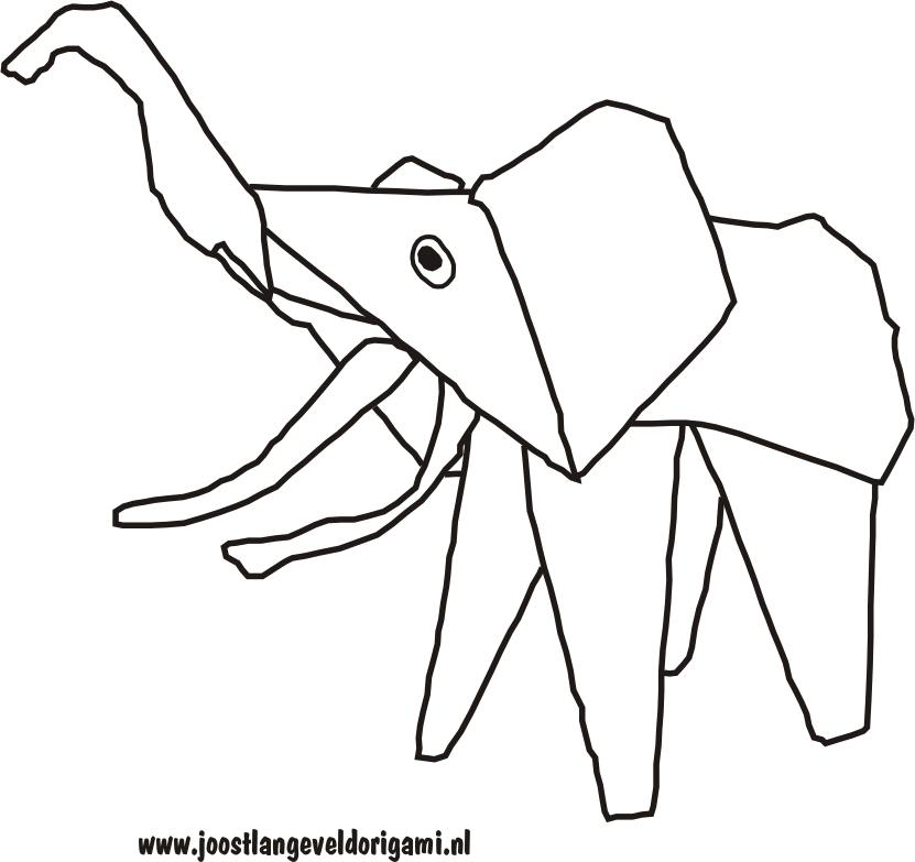 colouring picture of a funny elephant