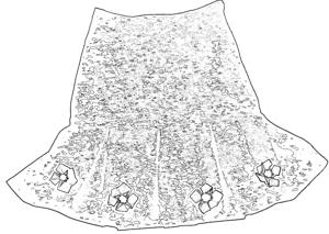 Skirt with flowers