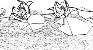 Lotusbloemen kleurplaat