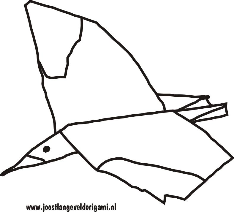 colouring picture of a flying gull