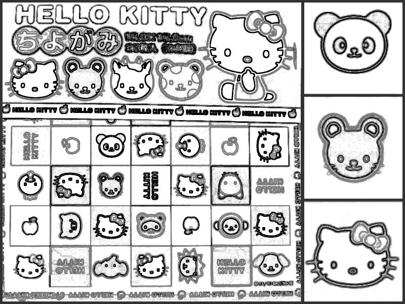 Hello Kitty colouring picture