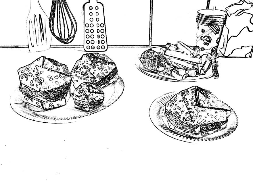 Hamburgers coloring picture