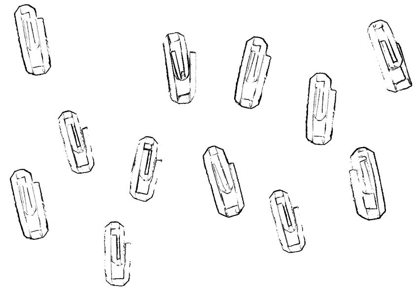 Paperclips coloring page