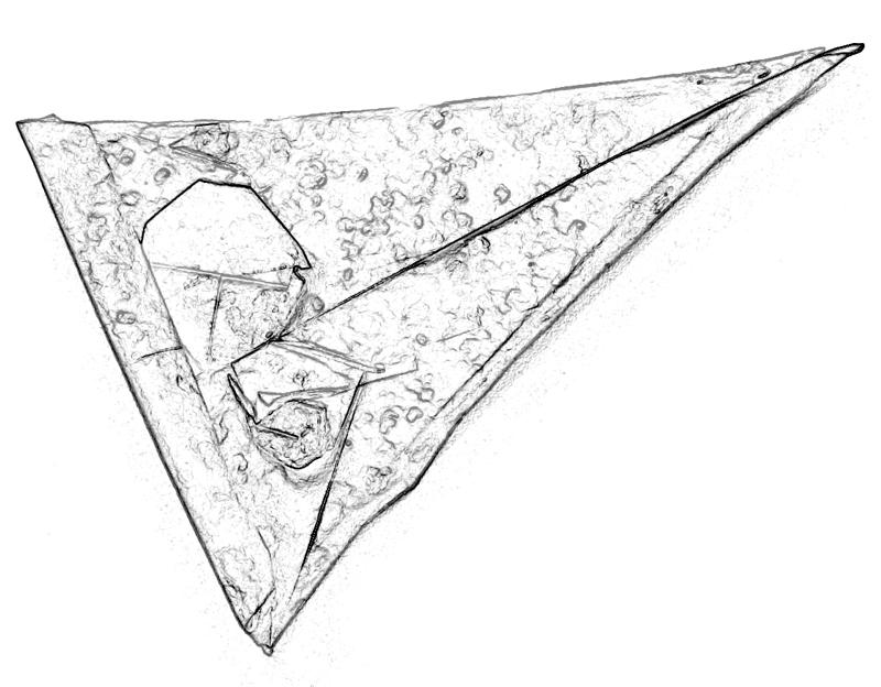 Origami pizza slice