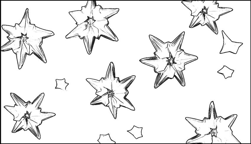 Snowflakes coloring picture