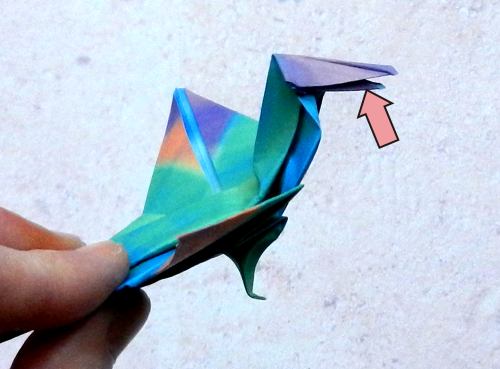 Origami archaeopteryx dinosaur folding instructions