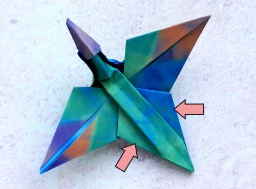 Origami archaeopteryx dinosaur folding instructions