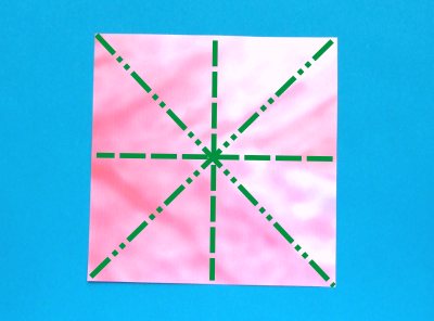 origami papier om een Azalea van te vouwen