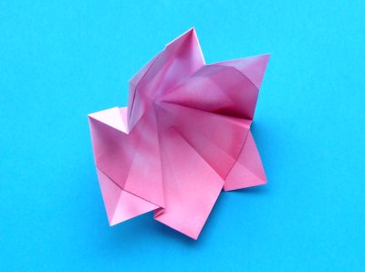 diagrams for an origami azalea flower