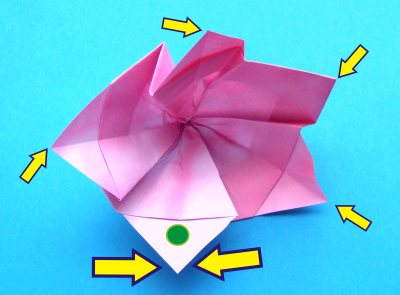 diagrams for an origami azalea flower
