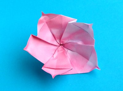 Roze Azalea bloem van papier