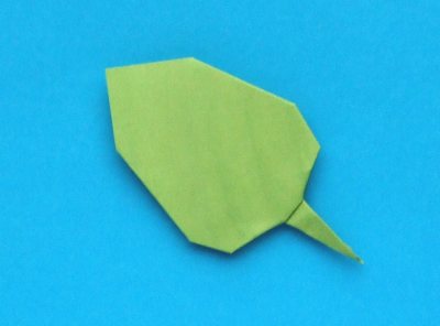 leaf of an origami azalea