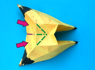 diagrams for folding an origami banana