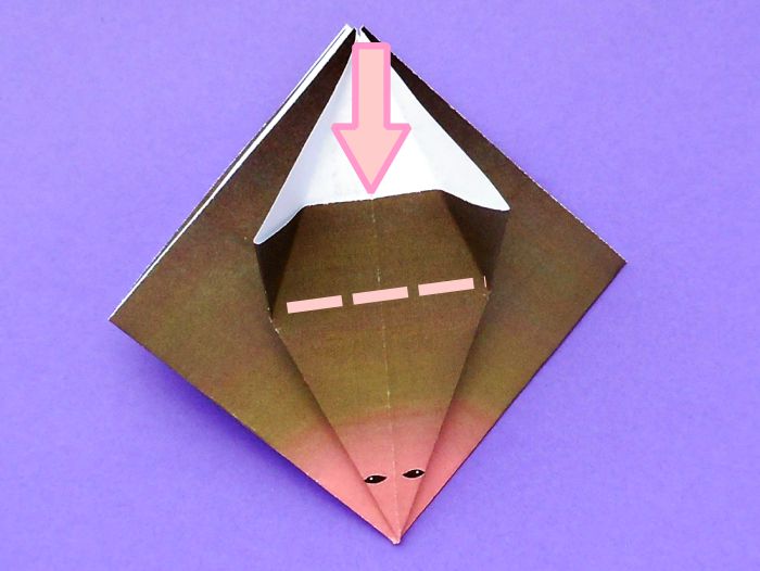 Origami Vleermuis vouwen