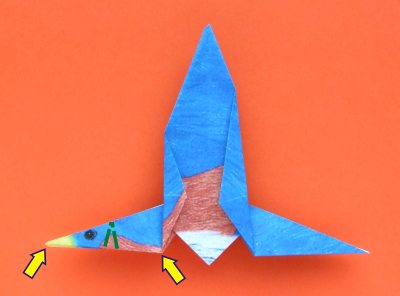 Origami Vogel vouwen