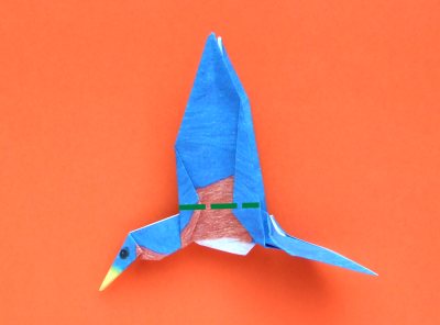 Origami Vogel vouwen