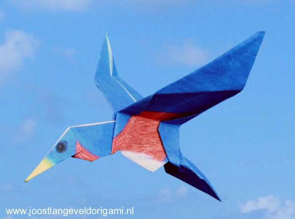 Origami Bird in Flight