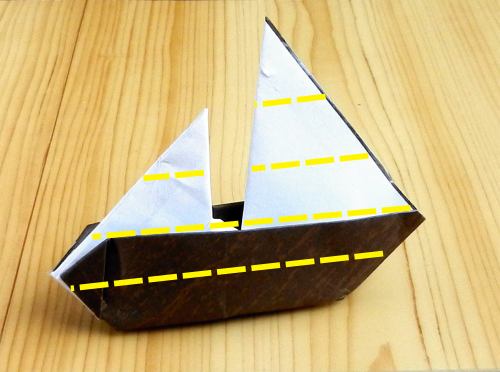 Make an Origami boat in a bottle