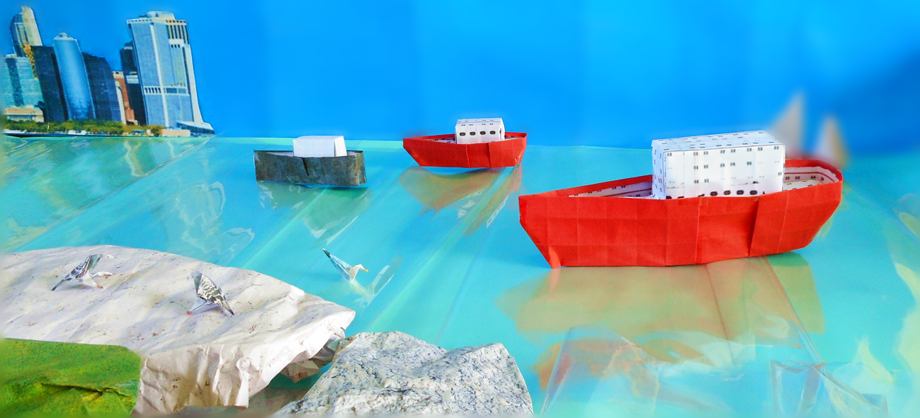 Origami boats