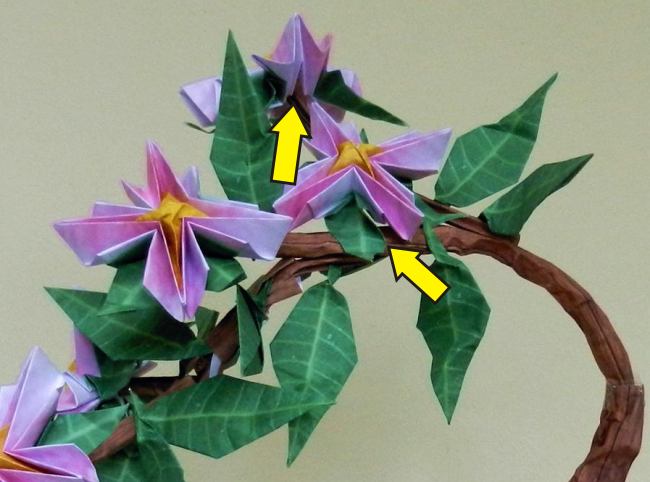 Bonsai origami branch folding diagrams