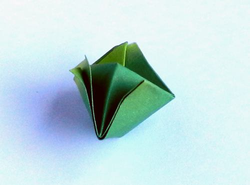Origami flower bud