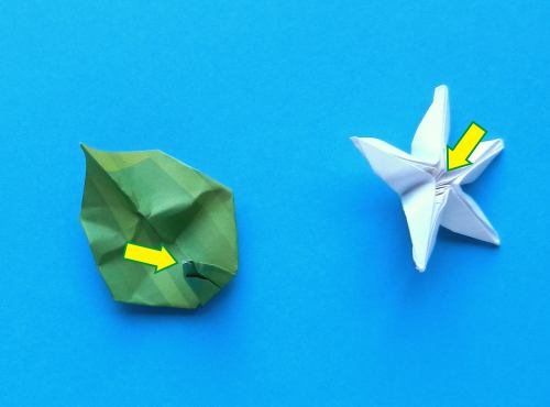 Diagrams for a Bonsai Origami Gardenia plant