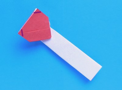 how to fold an origami bookmark with a red heart