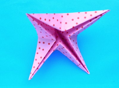 how to fold a cute origami bow with polkadot pattern