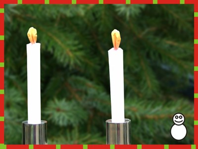 origami christmas candles