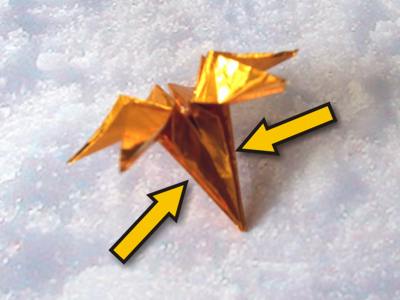 origami kerstster