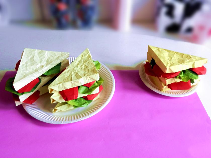 Origami Club Sandwiches