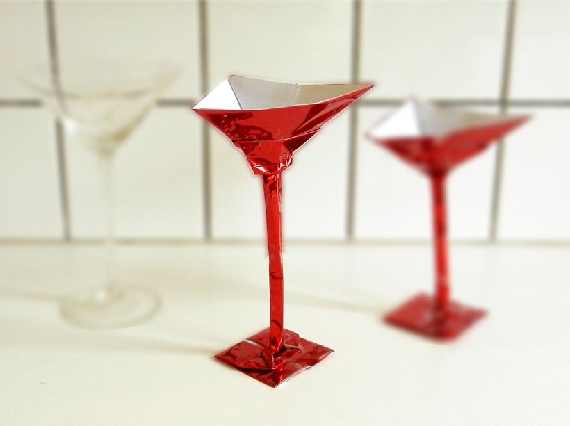 Origami cocktailglas