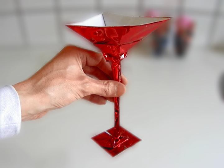 Origami cocktailglas