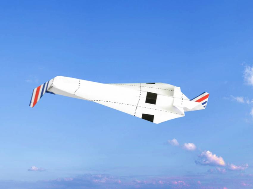 Concorde vliegtuigje van papier
