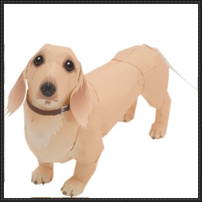 Paper Dachshund by Keicraft