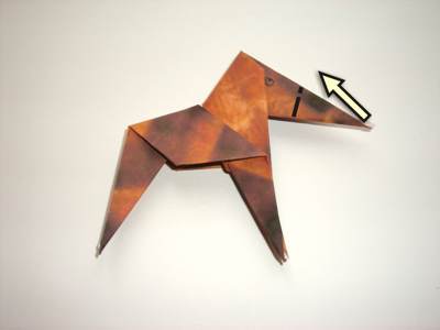 origami hond vouwen