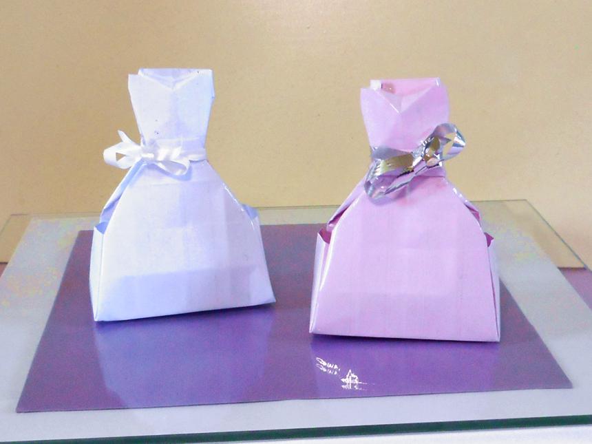 Origami Dress shaped Boxes