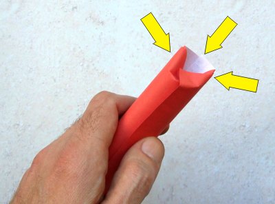 origami dynamite stick folding instructions