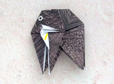 Origami Olifant vouwen