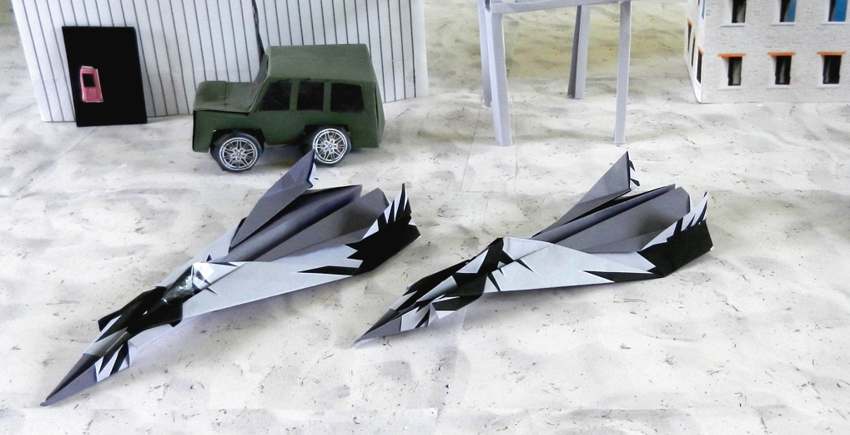 Origami aircrafts