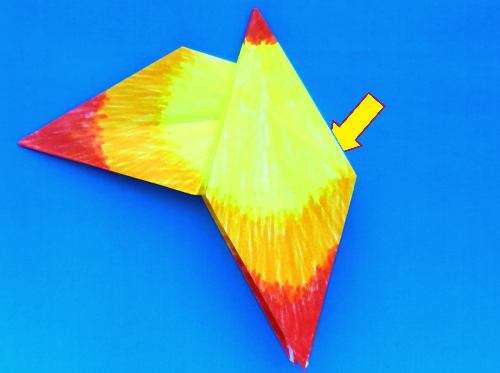 Origami Vuurvogel vouwen